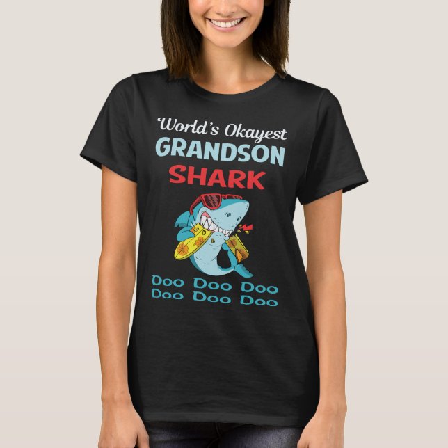 Camiseta Funny Shark GRANDSON (Frente)