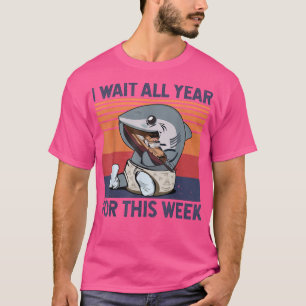 Camiseta Funny Shark Shark Lover I wait all year for this
