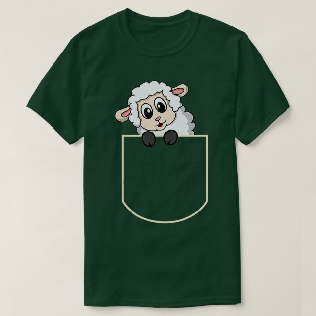 Camiseta Funny Sheep In The Pocket Gift Lamb Pocket  (Frente do Design)