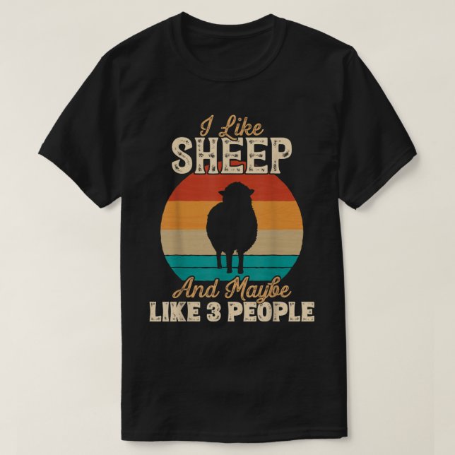 Camiseta Funny Sheep Lover Shirt for Introverts (Frente do Design)