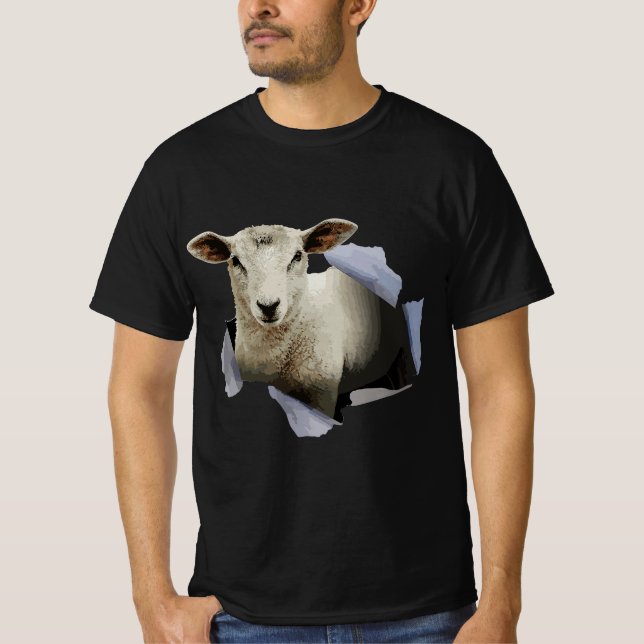 Camiseta Funny Sheep T, Sheep Lover , Farm Animal  (Frente)
