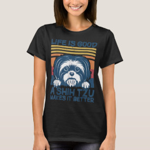 Camiseta Funny ShihTzu Shitzu Cachorro Mãe Pai Lover