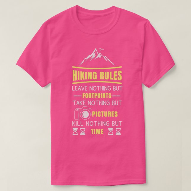 Camiseta Funny shirt ,Hiking Rules,Hiking  (Frente do Design)
