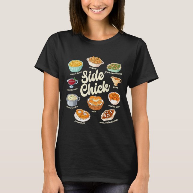 Camiseta Funny Side Chick Thanksgiving For Men Women  (Frente)