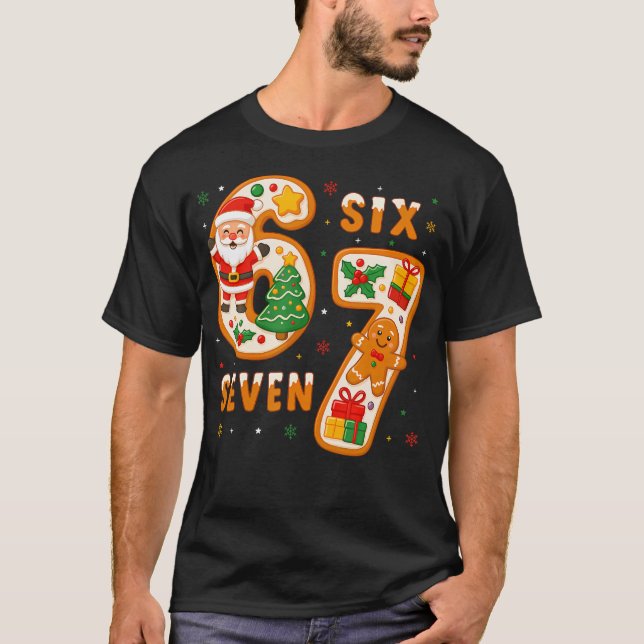 Camiseta Funny Six Seven 67 Meme 6 7 Santa Christmas 	s Kid (Frente)