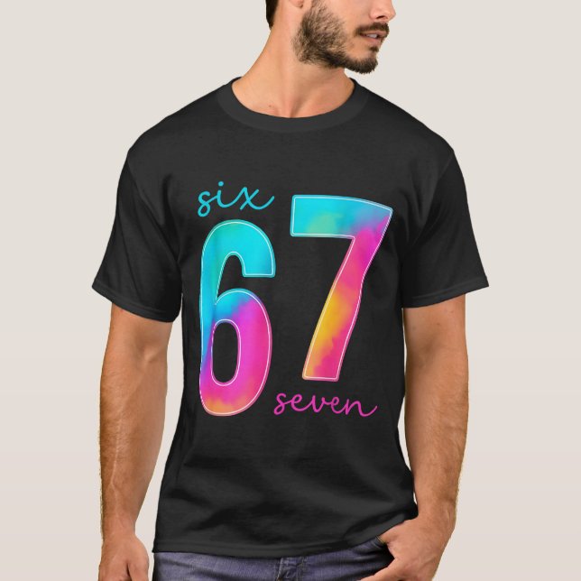 Camiseta Funny Six Seven 6 7 Meme Gen Alpha Slang 67 Kids  (Frente)