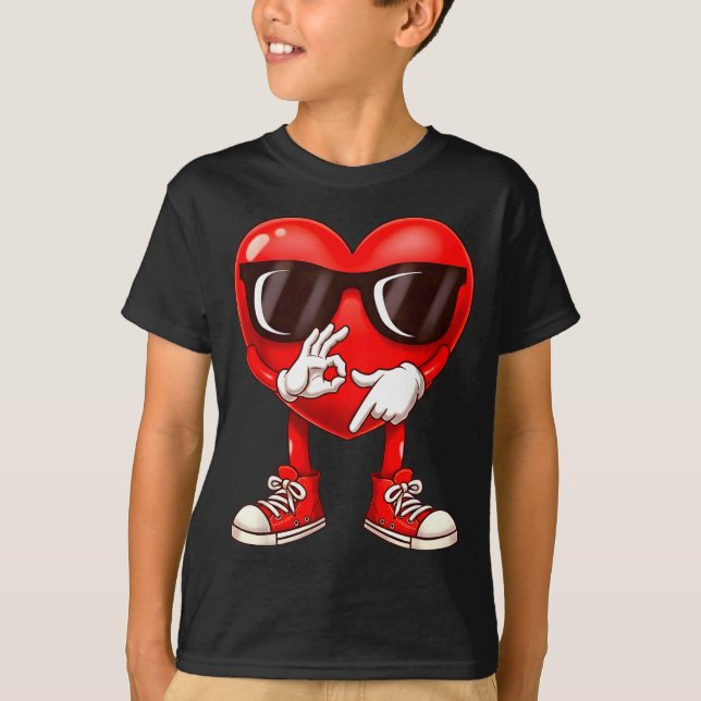 Camiseta Funny Six Seven 6 7 Meme Heart Valentines Day Men  (Frente)