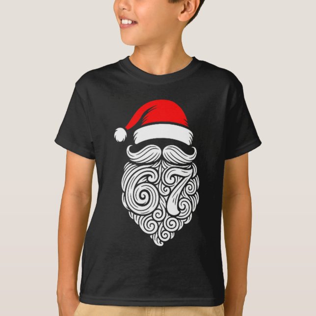 Camiseta Funny Six Seven 6 7 Meme Santa Christmas Shirt Men (Frente)