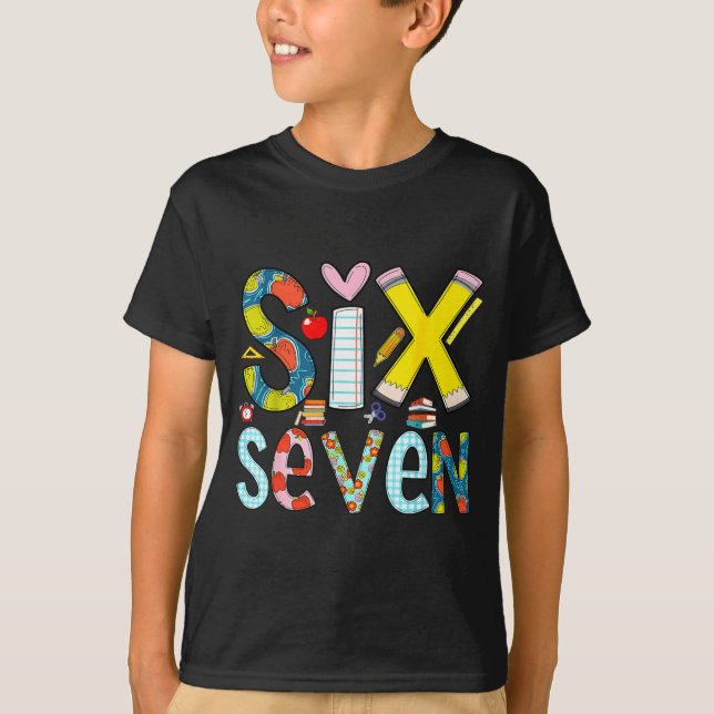Camiseta Funny Six Seven 6 7 Meme Teacher Gift For Men Wome (Frente)
