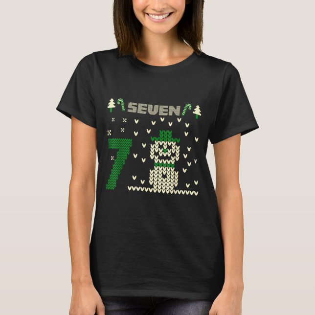 Camiseta Funny Six Seven 6 7 Ugly Christmas Sweaters For Co (Frente)