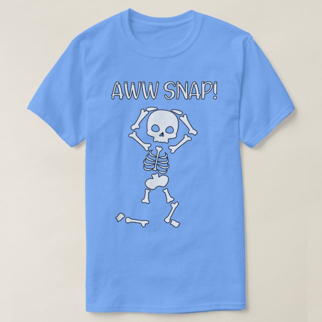 Camiseta funny skeleton - funny text - spooky - meme - hall (Frente do Design)