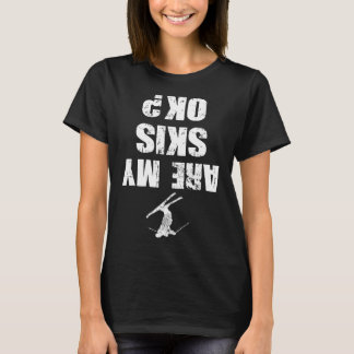 Camiseta Funny Ski Tee Distressed Skiing Winter Sports Ski