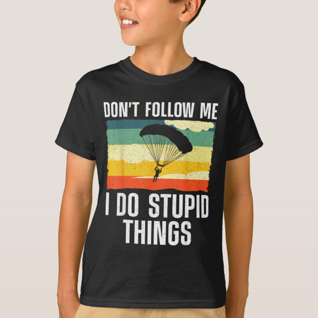 Camiseta Funny Skydiving Art For Men Women Parachute Indoor (Frente)