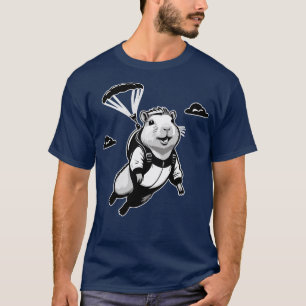 Camiseta Funny Skydiving Capybara
