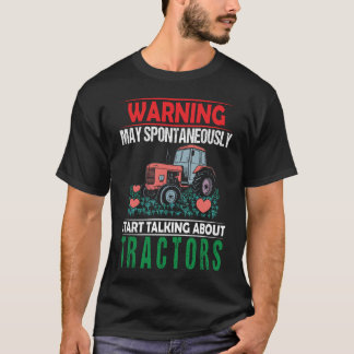Camiseta Funny slogan and green tractor_ farmer loves farmi