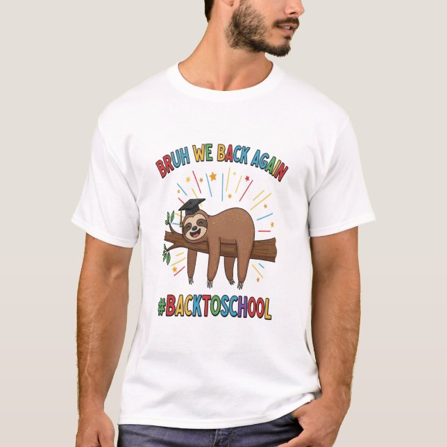 Camiseta Funny Sloth Back to School (Frente)