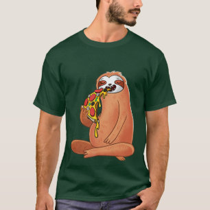 Camiseta Funny Sloth Eating Pizza Lover Illustration