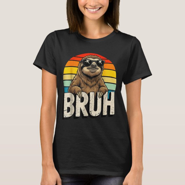 Camiseta Funny Sloth Graphic Meme Lover Bruh Sloth Lovers  (Frente)