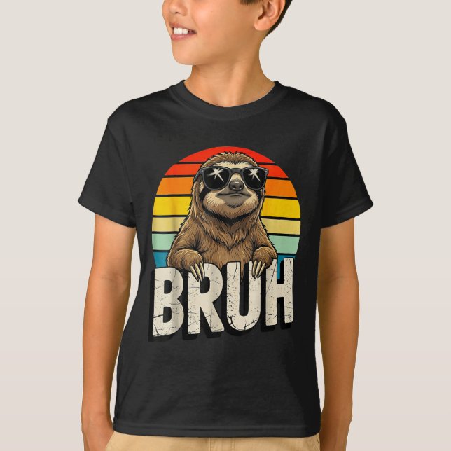 Camiseta Funny Sloth Graphic Meme Lover Bruh Sloth Lovers  (Frente)