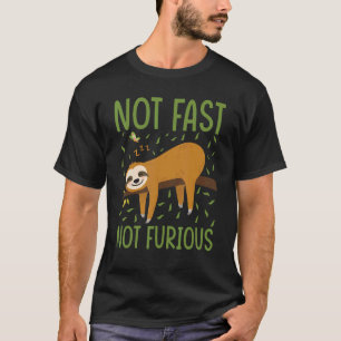 Camiseta Funny Sloth Running Team Não Rápido Não Furioso Sl