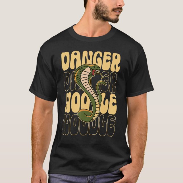 Camiseta Funny Snake Lover Danger Noodle (Frente)