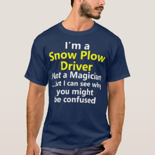 Camiseta Funny Snow Plow Motorista Carro Caminhão de invern