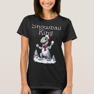 Camiseta Funny Snowball King para a neve e a estação de inv