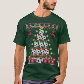 Camiseta Funny Soccer Christmas Tree Gifts Soccer Fans Ugly