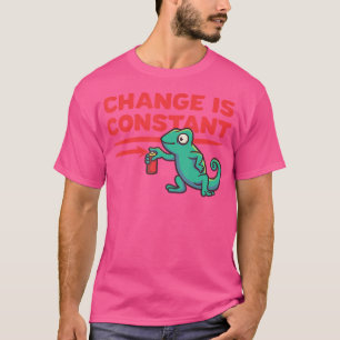 Camiseta Funny Spraypainting Chameleon Change É Constante C