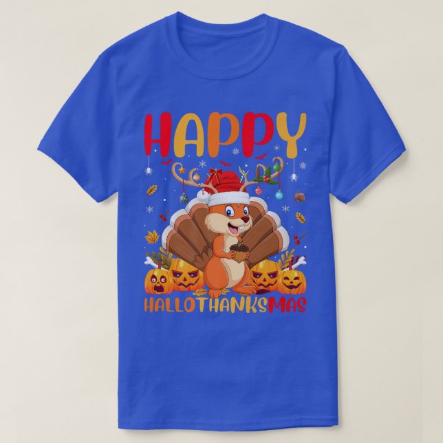 Camiseta Funny Squirrel Animal Lover Happy Squirrel HelloTh (Frente do Design)