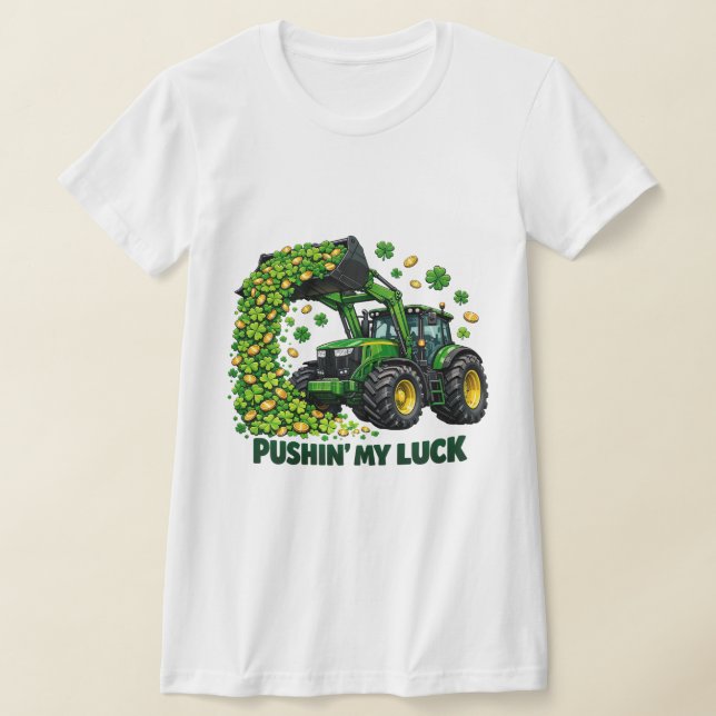 Camiseta Funny St. Patrick's Day funny Tractor (Postura )