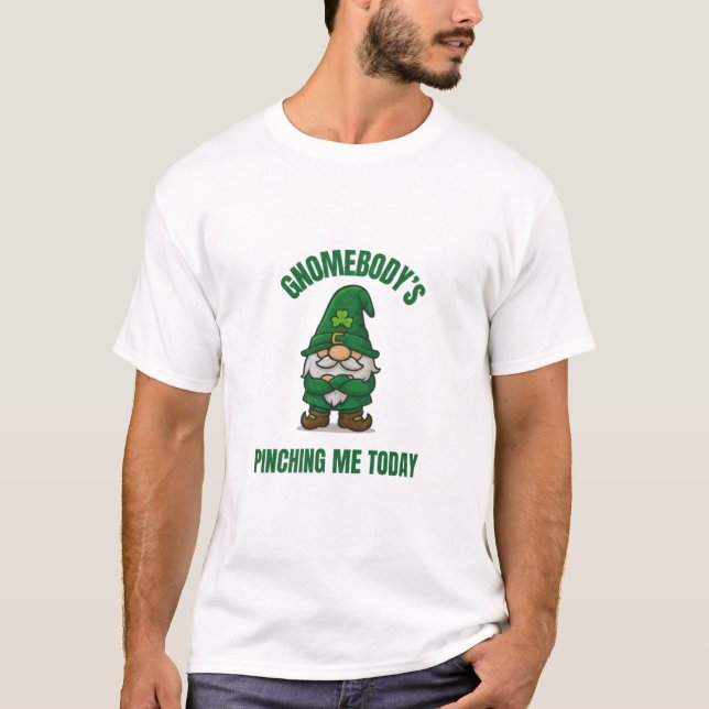 Camiseta Funny St. Patrick's Day Gnome Tee (Frente)