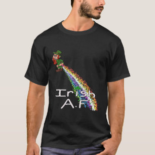 Camiseta Funny St Patty Day Irish Af Leprechaun Farting Rai