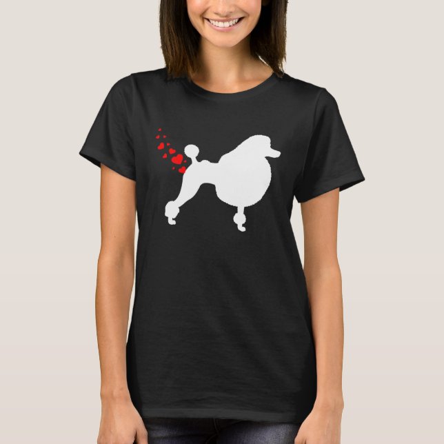 Camiseta Funny Standard Poodle Owner Valentines Day Heart F (Frente)