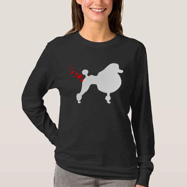 Camiseta Funny Standard Poodle Owner Valentines Day Heart F (Frente)