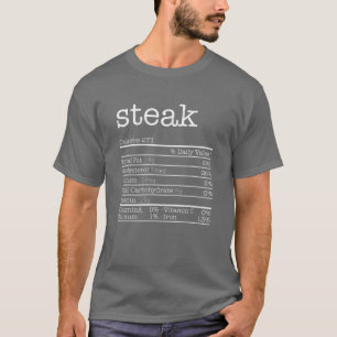 Camiseta Funny Steak Meat Nutrition Fatos Anti Vegan Funny