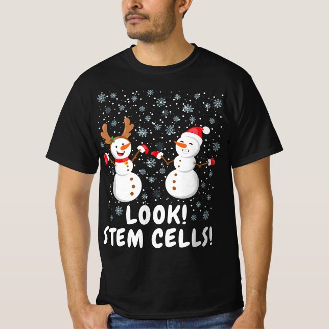 Camiseta Funny Stem Cell Snowman Christmas Science Gift  (Frente)