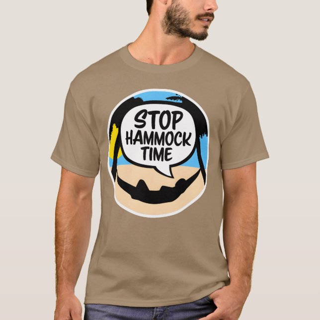 Camiseta Funny Stop Hammockime Relaing Sleeping Camping fam (Frente)