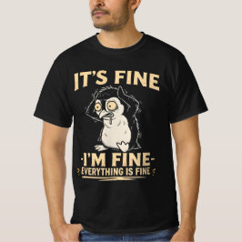Camiseta Funny Stressed Penguin - It's Fine I'm Fine 