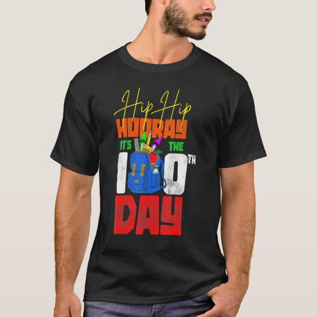 Camiseta Funny Student Kids Gift 100th Day Happy 100 Days O (Frente)