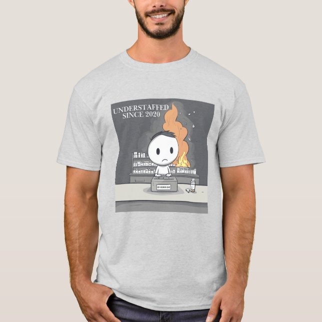 Camiseta Funny Sub-Funcionários Desde 2020 Pharmacy Tech (Frente)