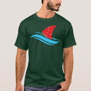 Camiseta Funny Summer Kawaii Vibes Beach Watermelon Shark F