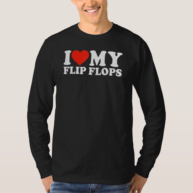 Camiseta Funny Summer Shirt Sunshine I Love My Flip Flops C (Frente)