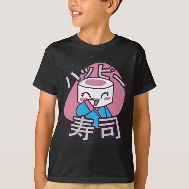 Camiseta Funny Sushi Master Cartoon Design (Frente)