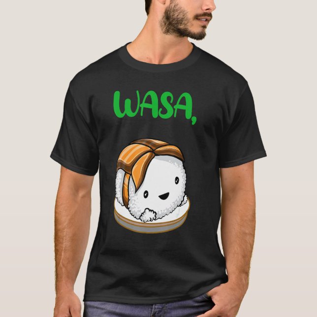 Camiseta Funny Sushi Wasabi Bae Casal Bonito Correspondente (Frente)