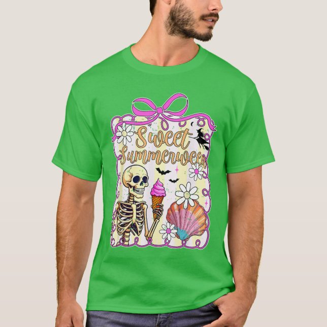 Camiseta Funny Sweet Summerween Cute Spooky Summer Hallowee (Frente)