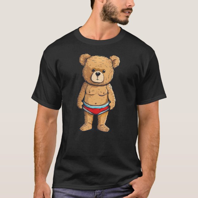 Camiseta Funny swim Trunks with this Teddy Bear Outfit (Frente)