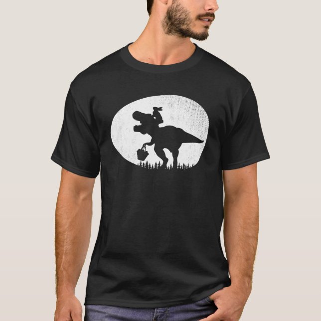 Camiseta Funny T Rex Rabbit Dinosaur Easter Bunny Egg Costu (Frente)