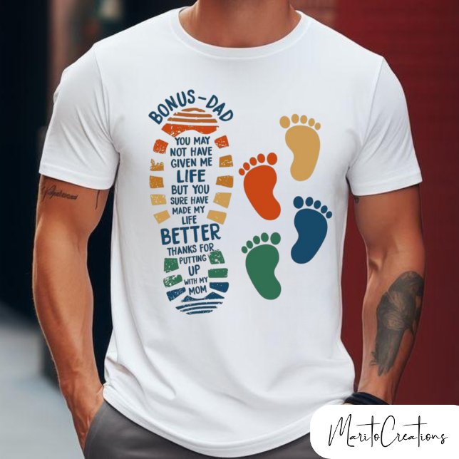Camiseta Funny t-shirt with daddy's footprint design (Criador carregado)