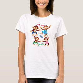 Camiseta Funny T-shirt with monkeys for cheerful family